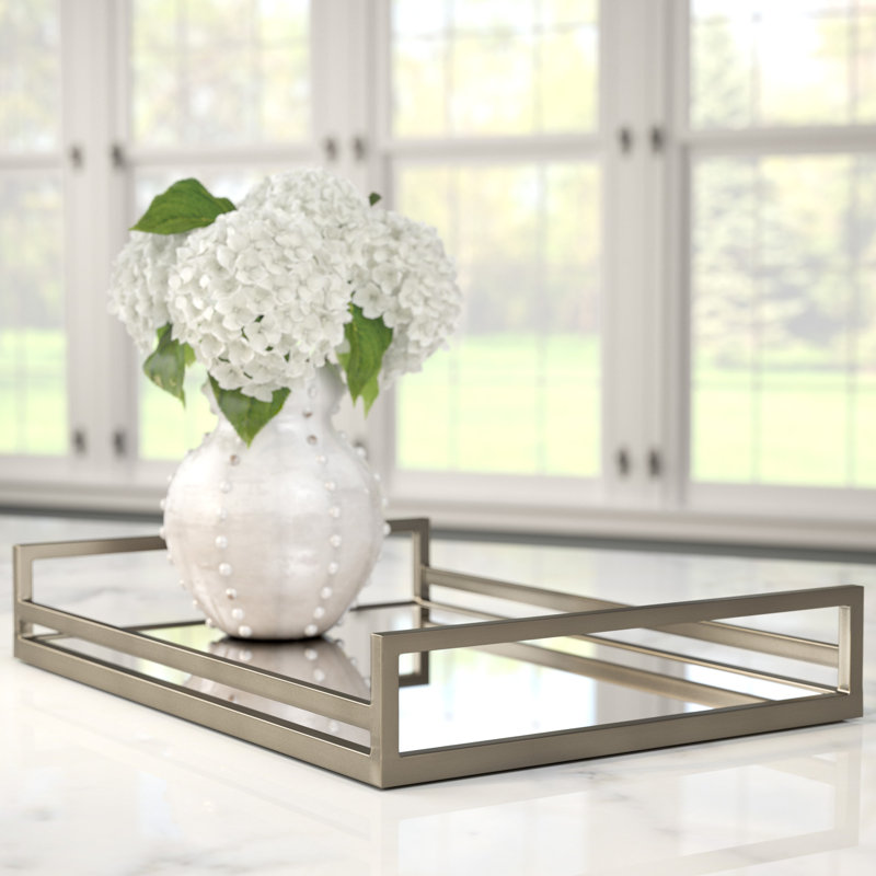 Willa Arlo Interiors Rectangle Glass Accent Tray & Reviews Wayfair